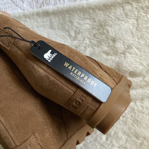 Sorel Joan Of Arctic Wedge Chelsea Boot Brown Suede Waterproof Ankle 8.5 - Picture 8 of 13